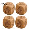 Bookish Daily Habit Tool Wooden Reading Decision Dice, 6-Sided Wood Engraved Quotes Prompt, Natural Literary Forming Charm, Fun Companion Book