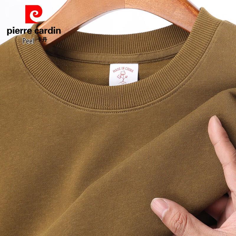 Pierre Cardin Men's Solid Round Neck Pullover Sweatshirt