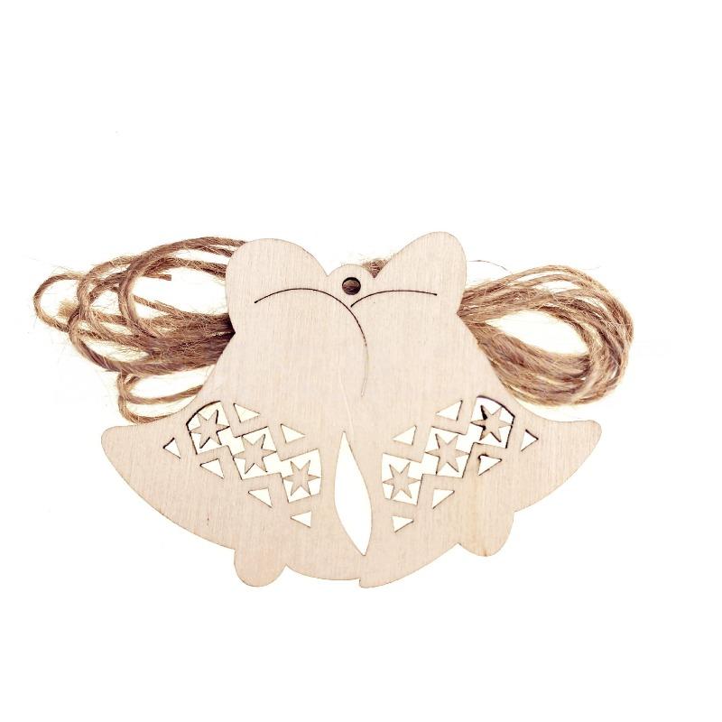 10PCS Wooden Christmas Ornaments Wood Slices DIY Blank Hanging Ornaments Kit for Crafts Centerpieces Christmas Tree Decorations