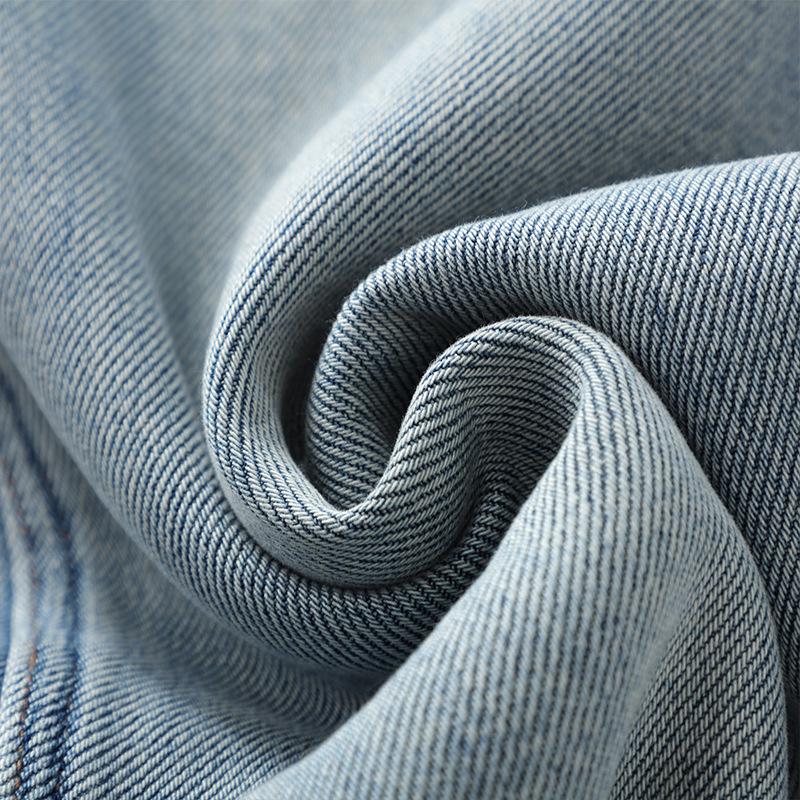 Light Blue Retro Wide-Leg Fleece-Lined Women's Jeans 2024 - Thick Winter Straight-Leg Casual Pants