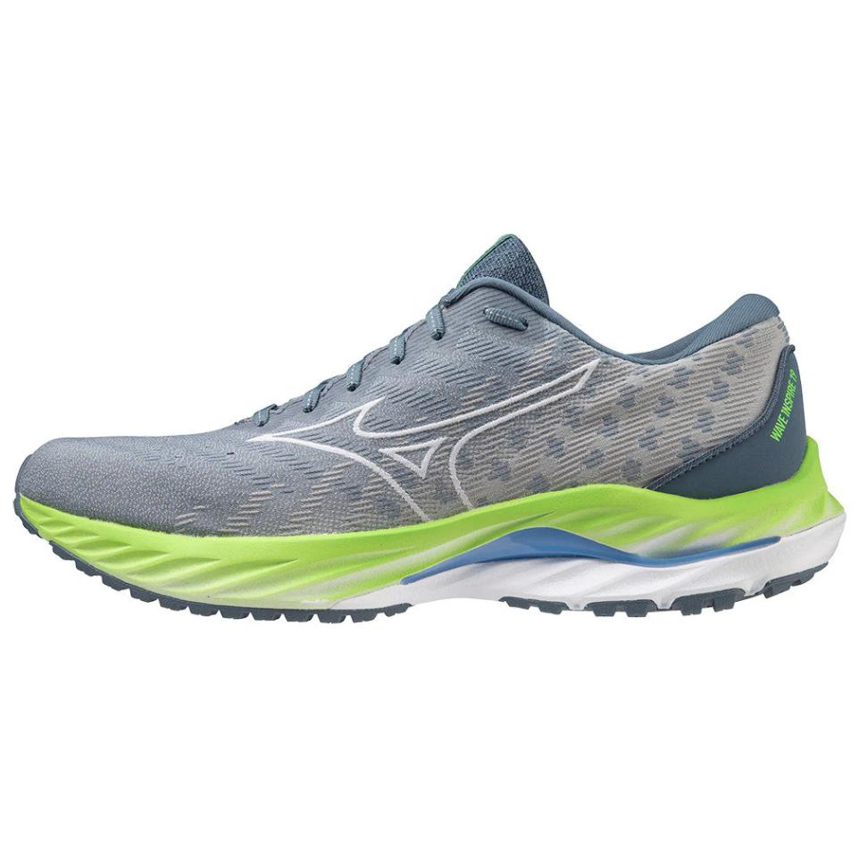 Mizuno Mens Low Top Casual Shoes Grey Mesh Lace Up Round Toe Flat Heel J1GC2313 39