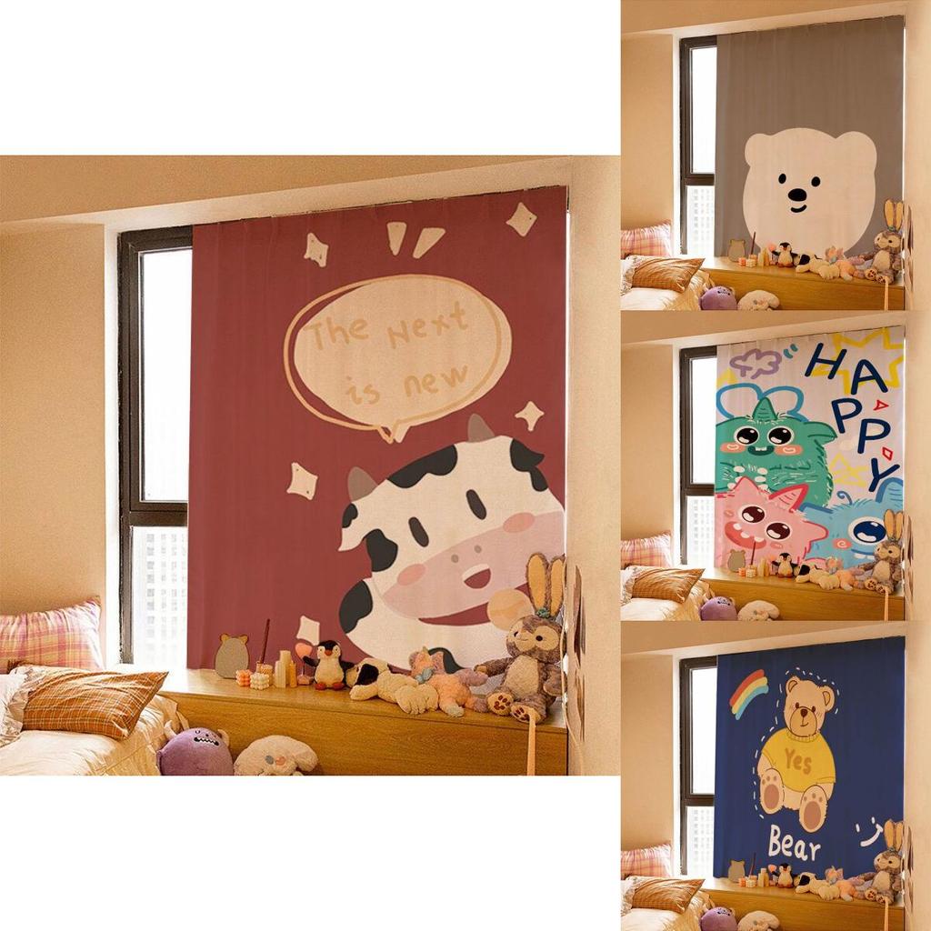 Cortina Elegante de Velcro Janela 200cm Autoadesiva Poliéster Macio Decoração de Casa