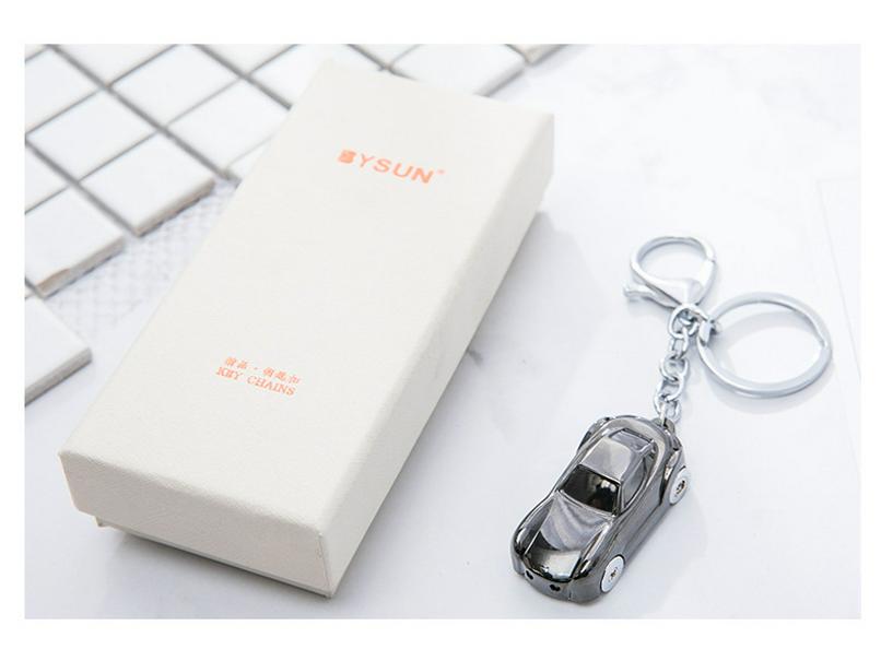 Creatief Mini Auto Model Metalen Sleutelhanger - Cadeau voor Kinderen
