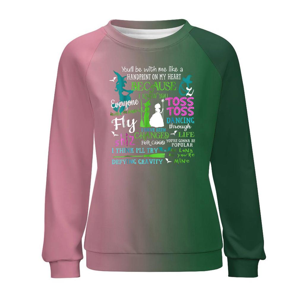 Damenmode Lässiges Langarm Locker Bedrucktes Sweatshirt