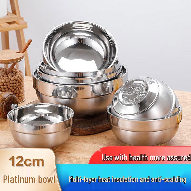 LETGANT 304 Stainless Steel Double-Layer Insulated Bowl