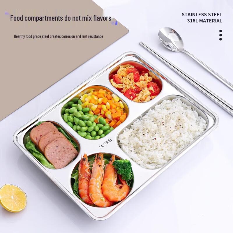 Stainless Steel Divided Meal Tray