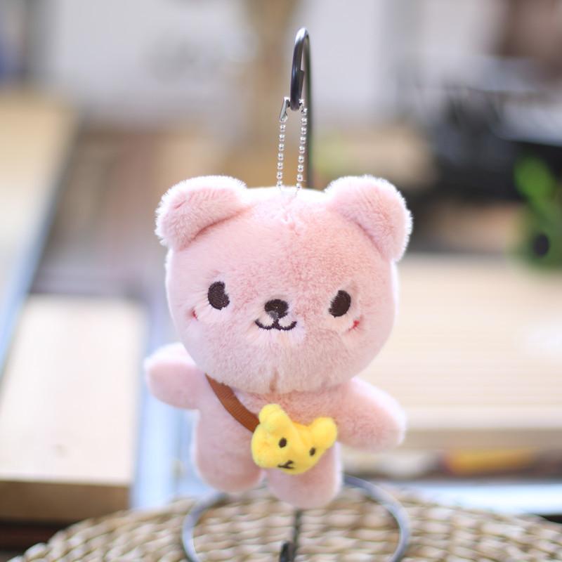 Cute Bear Plush Toy Keychain Adorable Teddy Bear Bag Accessory Soft Stuffed Animal