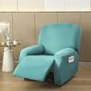 Solid Color Recliner Slipcover 4 Pieces Soft Armchair Cover with Pocket Anti Slip Washable Single Seat Sofa Couch Cover