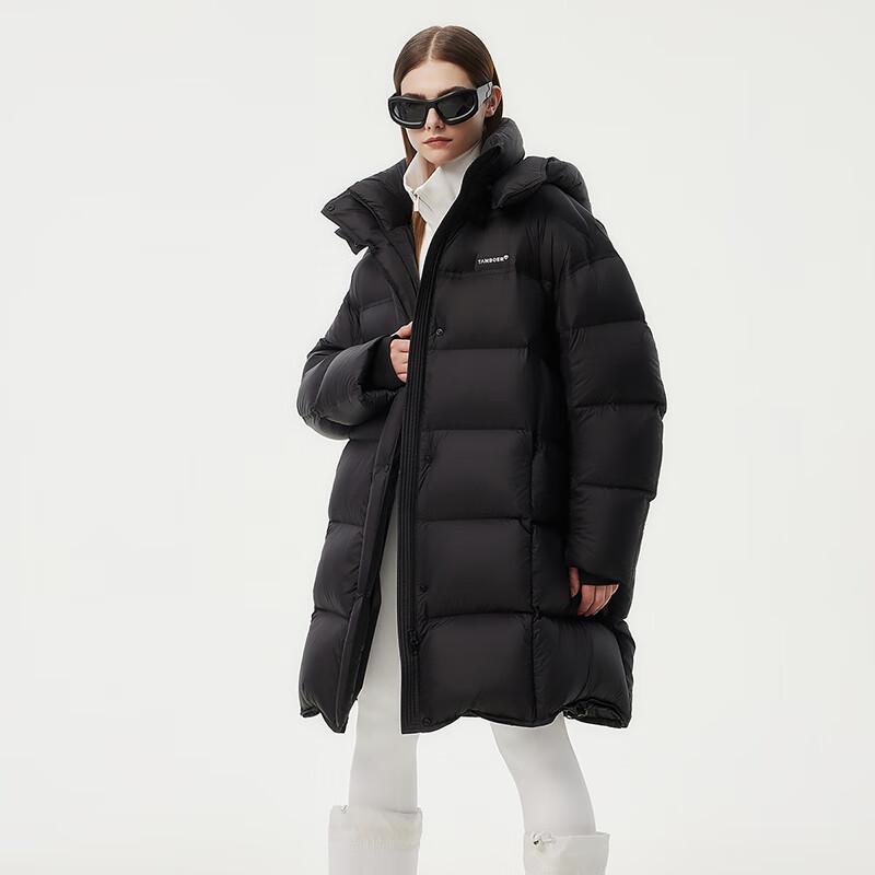 Tanboer Women's Loose Hooded Long Down Jacket TBF530852Z