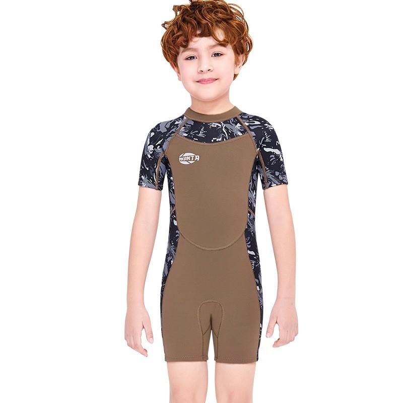 2.5mm Neoprene Kids Shorty Wetsuit Snorkeling Surfing Diving Boys Thermal Rash Guard Summer Winter