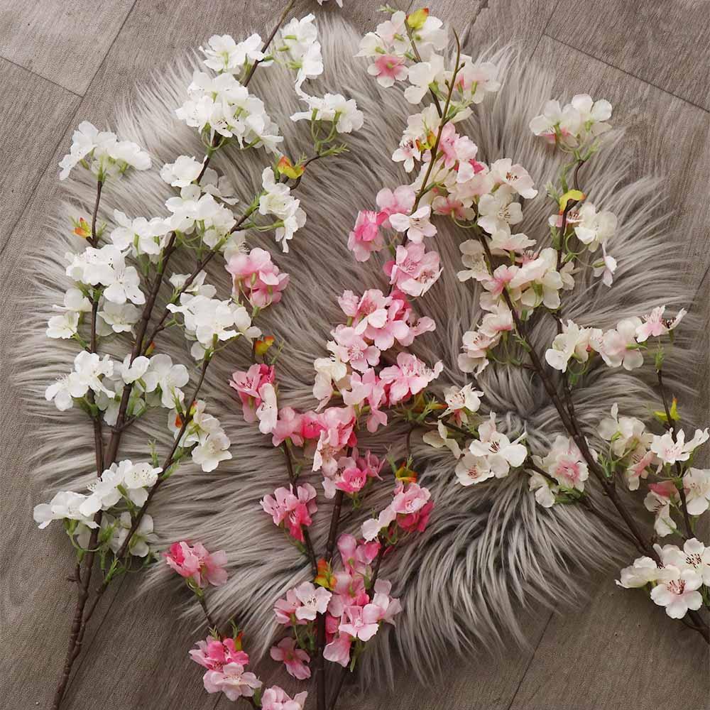 Floral Art Cherry Blossom Branch Silk Artificial Cherry Blossom Home Decoration   Christmas