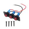 1pc 20A 12V-24V 3-position Round LED Switch Panel Waterproof For Toggle Switch Panel For LED Light Strips Work Lights
