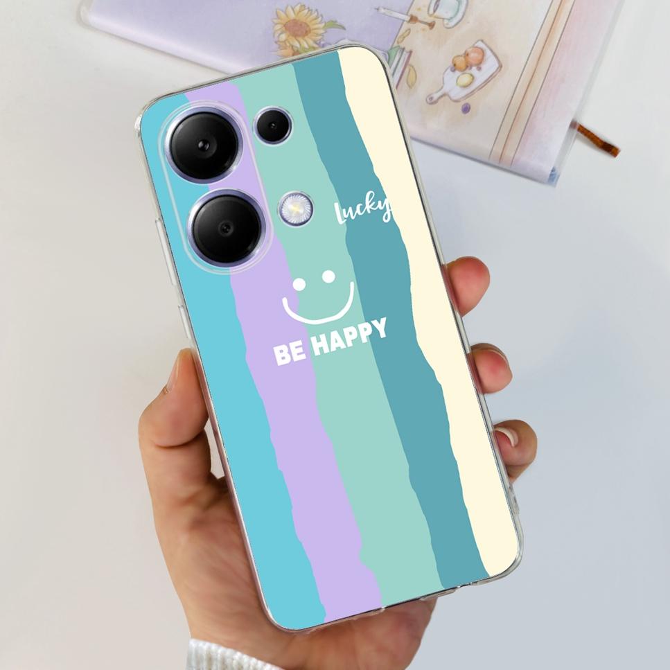 For Xiaomi Redmi Note 13 Pro 4G Case Beautiful butterfly flower TPU Soft Silicone Cover For Xiaomi Poco M6 Pro Bumper Phone Case