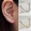 Women Fashion Rhinestone Big Dipper Ear Studs Clips Hook Earrings Jewelry Gift