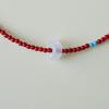OURPIERRE RED BEADS DONUT NECKLACE