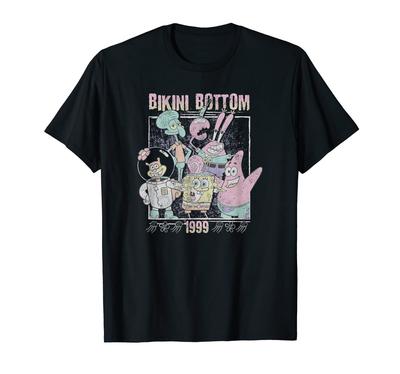 Spongebob Schwammkopf Bikini Bottom Gruppenfoto T-Shirt