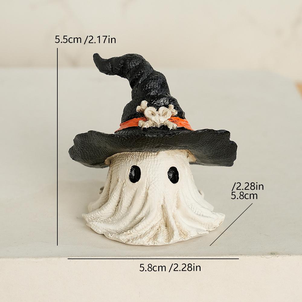 

A Halloween Statue Ornaments, Horror Hooded Little Ghosts, Creative Resin Crafts, Gifts, Holiday Decorations