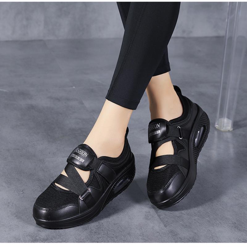 Summer Thick Sole Elevated Fashion Casual Sneakers 2024 New Versatile Comfortable Soft Sole Anti Slip Durable Women Single Shoes