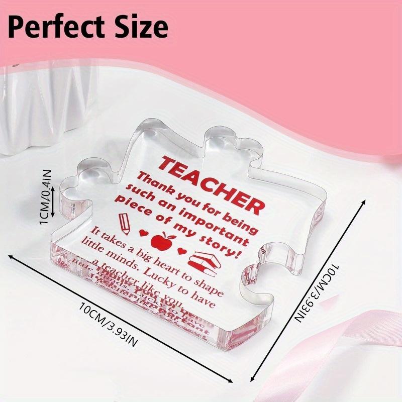 Teacher Appreciation Plaque - Thank You & Graduation Gift for Educators