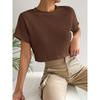 JPNTKY Women's Fashion Casual O-Neck Short Sleeve Blouses & Shirts