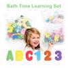 1 Set Letter Sticker English Letters And Numbers Learning Puzzle Set Educational Water Play Toys Interactive Bath Toy for Kids