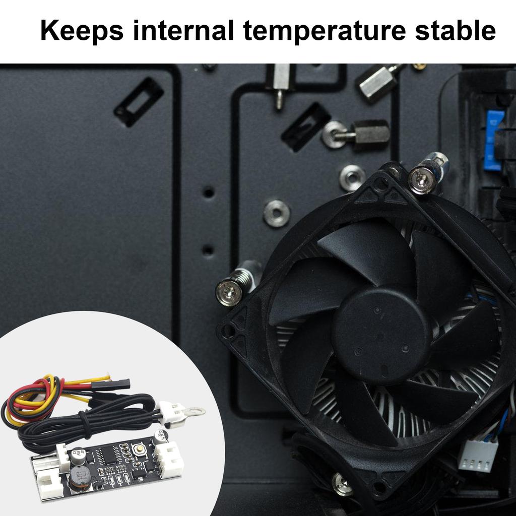 DC12V PWM Speed Controller Fan Speed Governor 2-3 Wire Computer Temperature Control Switch for PC CPU Cooler Fan Alarm