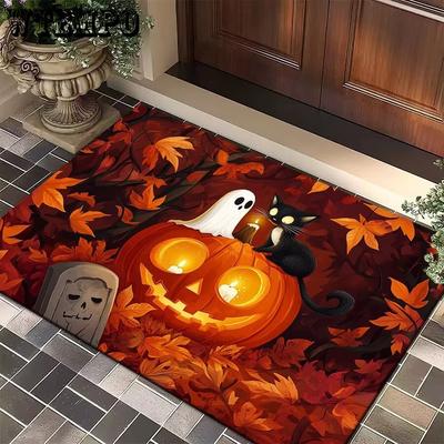Halloween Style Floor Mat Holiday Foot Mat Resistant To Dirt and Slip Easy To Maintain Door Mat