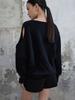 THE BOONDOCK SAINTS Cut Out Brushed Pullover Black