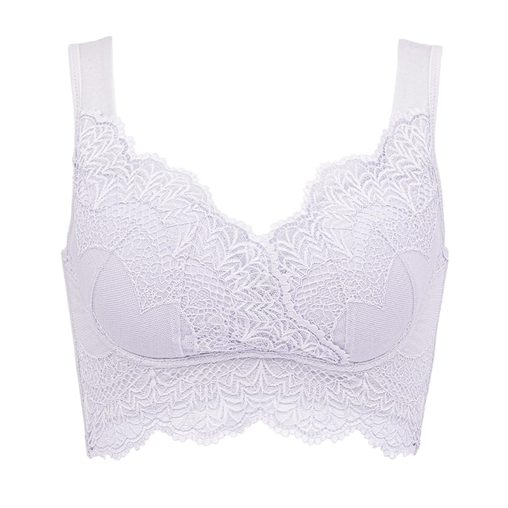 Bradelis New York Wireless Shapewear Lacy Medium All-in-One Bra, Lilac,