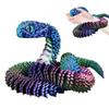 30cm Tierfigur 3D-gedruckte Schlangenspielzeug Bewegliche Gelenke Fidget Toy Schreibtischverzierung Drehbare Schlangenfigur Heimdekoration