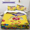 M&M's Muster Bettwäsche, Steppbett Set Bettbezug Kissenbezug Zuhause Geburtstagsgeschenk (1 Bettbezug + 2 Kissenbezüge, ohne Füllung)