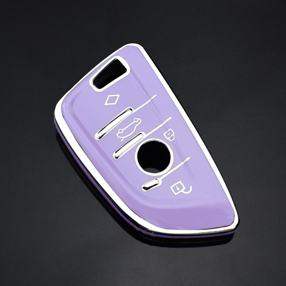 

Для BMW 1 3 5 7 серии X1 X3 X5 X6 F20 F30 F10 F15 F16 F25 F34 F11 F31 M3 M4 Tpu автомобильный пульт дистанционного ключа чехол чехол брелок аксессуары фиолетовый