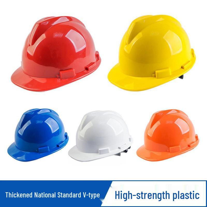 V-Shaped ABS Fiberglass Safety Helmet with Breathable Design and Custom Logo Printing