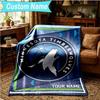 1PC Custom Name Blanket Timberwolves Logo Flannel blankets Patterns Throw Blanket All-Season Soft Gift for Couch, Bed, Camping, Birthday gifts