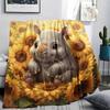 1Pc Cartoon Print Flannel Blanket, High Quality Comfortable for All Seasons, Home Decor, Warmth and Comfort, Perfect for Christmas Birthday Gift