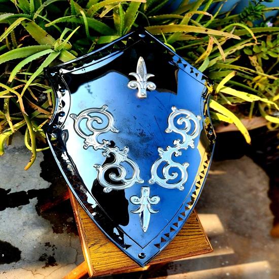 Knight Viking Shield Medieval LARP Cosplay, Stainless Steel 76.2 Cm Decorative Item Home Office Christmas New Year Father Day Gift