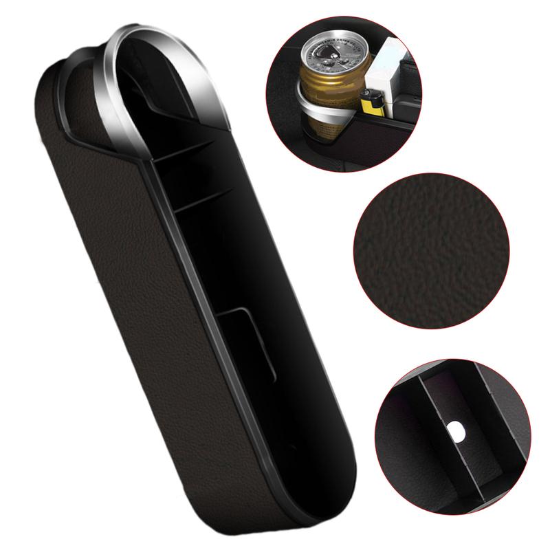 For Car Seat Catcher Gap Riloer 2 PCS Car Seat Gap Organizer Black / Beige Seat Crevice Slit Pockets Storage Box