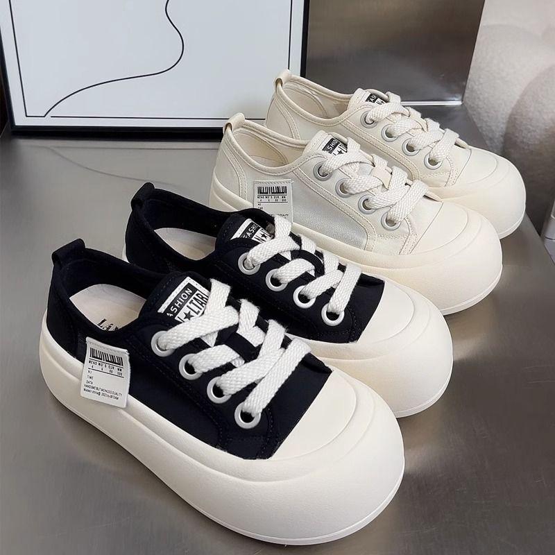 Summer Mesh White Shoes Women's Breathable and Versatile New Round Head Platform Sports and Leisure Board Shoes Thin Mesh Shoes