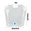 Water Bladder Bag  Folding Water Bag Camping 10L Large Capacity Portable Water Bag Thickened Soft Food Grade Water Storage Bag