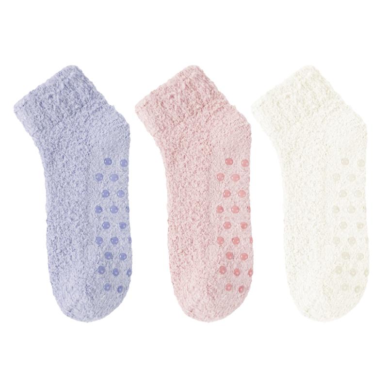 Autumn and Winter Coral Velvet Forest Style Cute Sweet Women's Socks Plus Velvet Home Warm Floor Socks