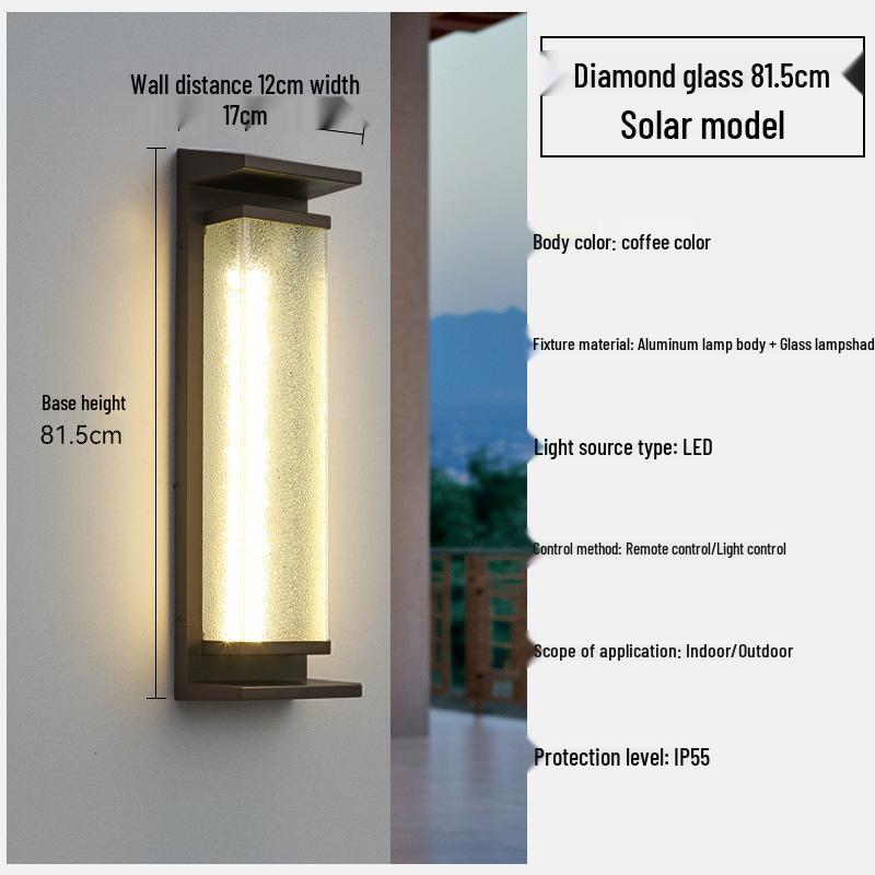 Solar Italian-Style Courtyard Wall Light – Waterproof, No Wiring Needed