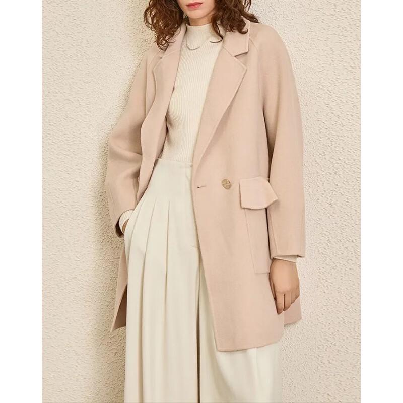 

Women s Elegant Mid-Length Wool Blend Coat S51014N1 XL
