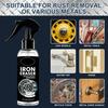 Yousheng Iron Remover Spray for Cars, Rust Remover for Wheels Brake Dust, 120ml Metal Cleaner for Auto Paint, Fast Dissolve Rust Stain
