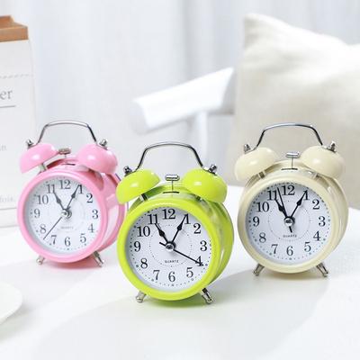Creative Classical Alarm Clock 3in Super Loud Retro Alarm Clock Double Bell Mute Type Time Planning Clock Room Decoration