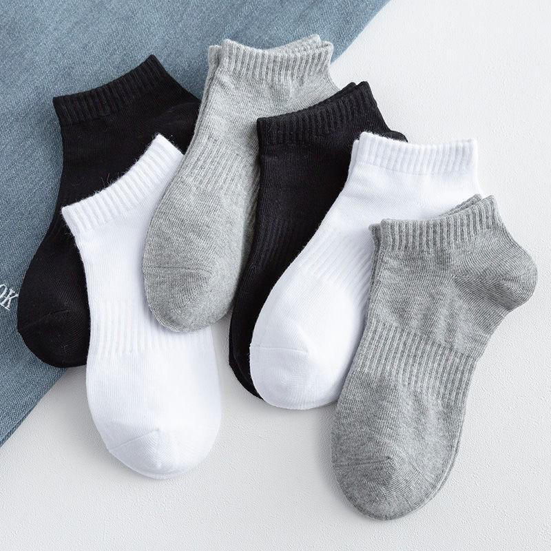 

Unisex Spring-Summer Cotton Short Socks - Thin, Solid Colors, Casual Sport Style Packaged with Hanger белый