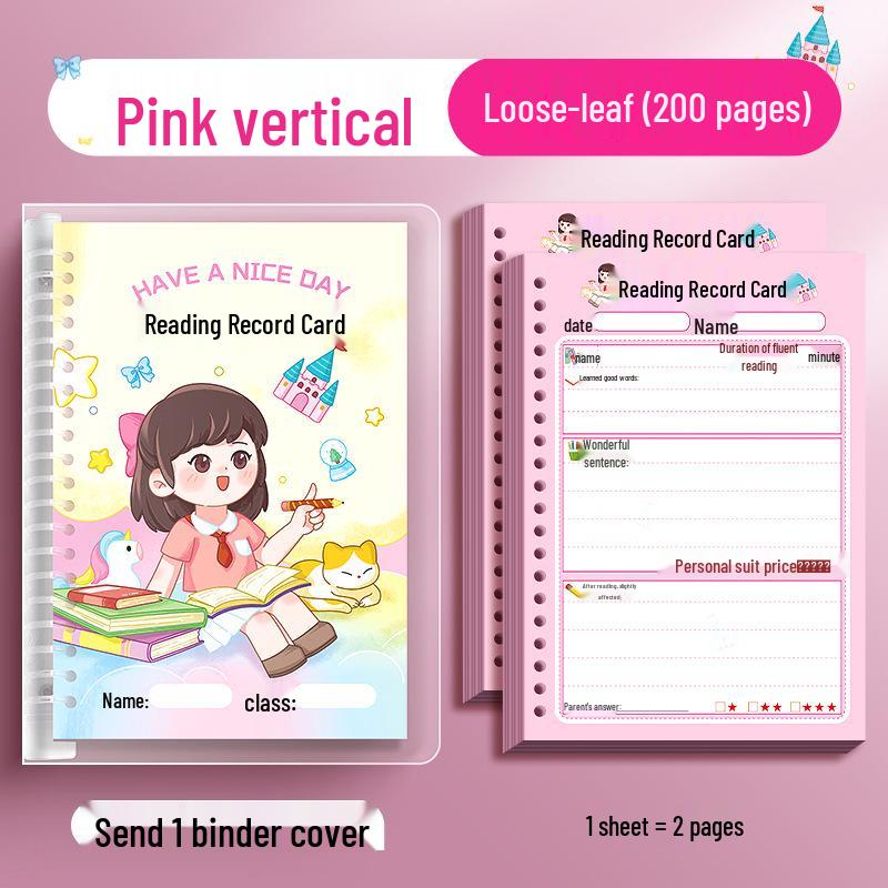 Primary School Reading Record Card: Language Excerpt Loose-leaf Notebook