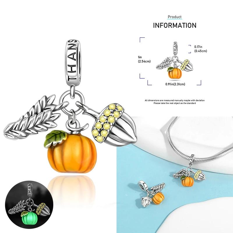 Christmas Charms Copper Elk Santa Claus Bead Snowflake Bell Snowman Charm Fit Original Bracelet Diy Jewelry