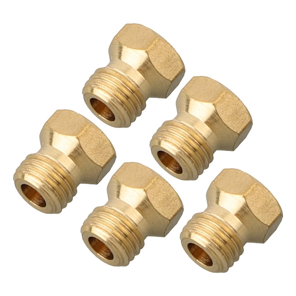 5PCS Gas Nozzles Burner Jets Nozzles Set Kitchen Appliance Home Cooking Multiple Nozzle Sizes Standard M6 X 0.75 Thread