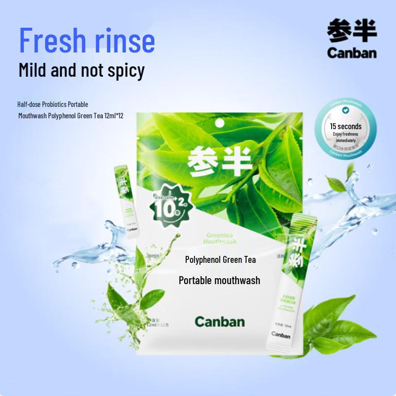 Sanban Probiotic Green Tea Mouthwash Travel Pack