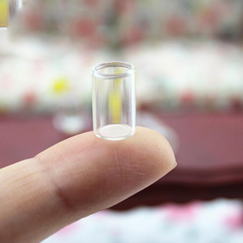 4Pcs/Set  Clear Toy Kitchen Bistro Miniature Resin Glass Cup Model For Dollhouse